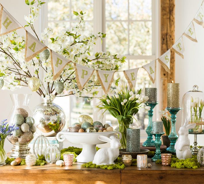 Neutral Easter Decor Ideas - White Oak Shop